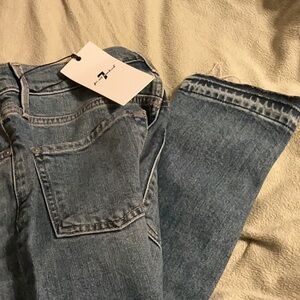 7 For All Mankind Blue Straight Leg Jeans